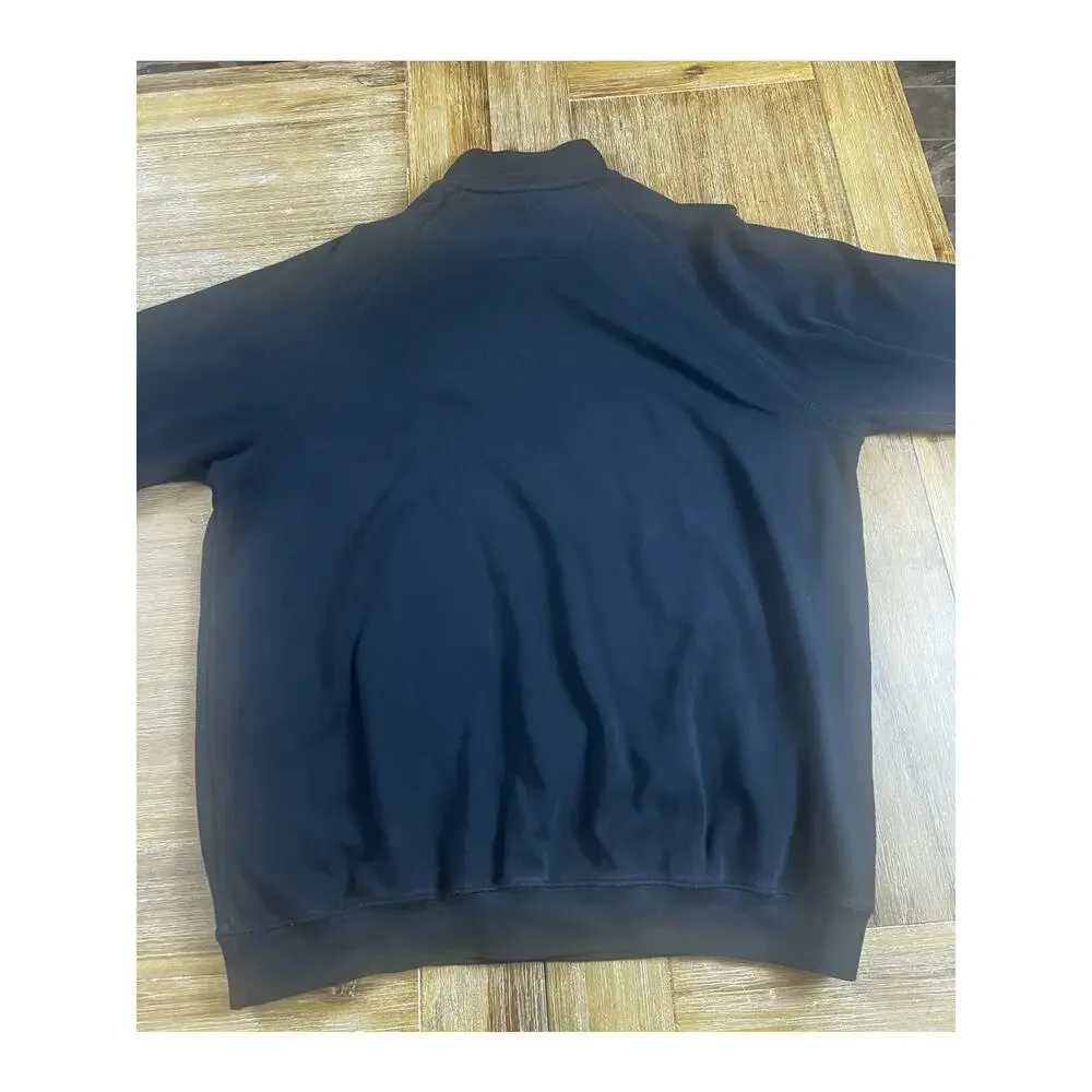 Old Forester Bourbon Pullover Sweater 1/4 Zip Black L Bobby Jones Golf Size L